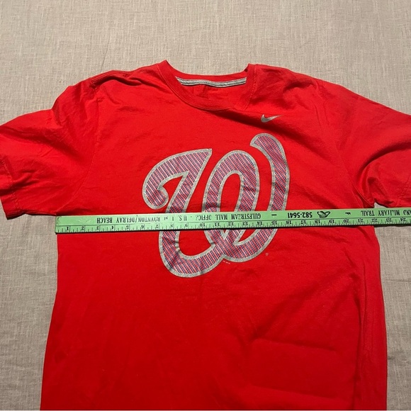 Washington Nationals Nike Red Logo Men's Tee Size XL Baseball MLB - Picture 5 of 6
